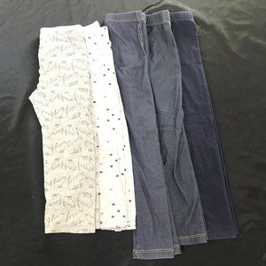 5T leggings girl cropped cat dot bundle lot of 5